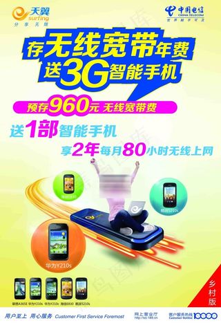 电信宽带海报