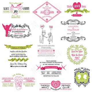 婚礼贺卡装饰花纹