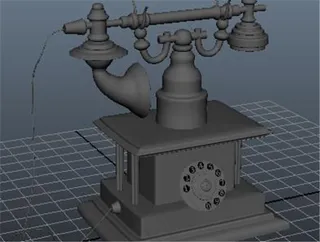复古电话机游戏模型