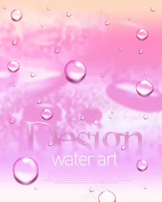 粉红色水面海报背景素材