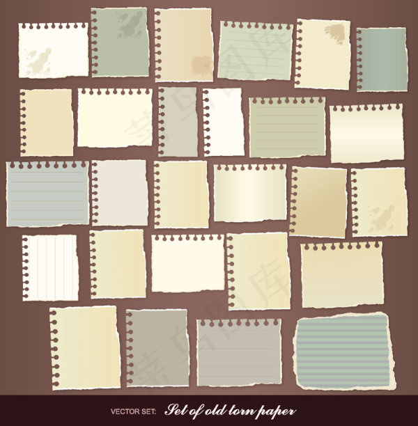 纸张撕痕01——矢量素材