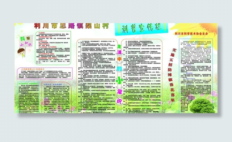 科协科普知识图片cdr矢量模版下载