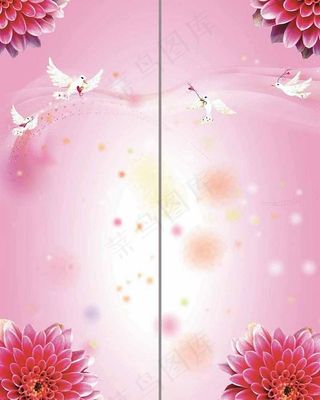 漂亮的粉红色移门图案图片