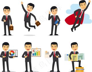 卡通人物形象矢量图