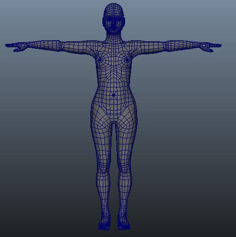 3D人像条纹游戏模型