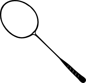 羽毛球运动人物海报PNG素材(300X290)