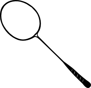 羽毛球运动人物海报PNG素材(300X290)