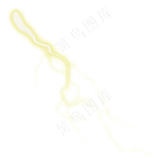 光效闪电发光体免扣PNG素材