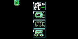 槐树乡石庄中学食堂框架结构施工图