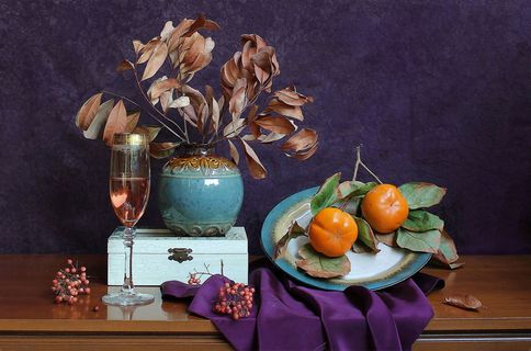 数码静物油画图片