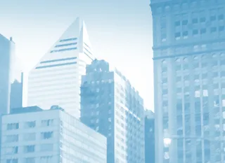 商务大楼蓝色PPT模板