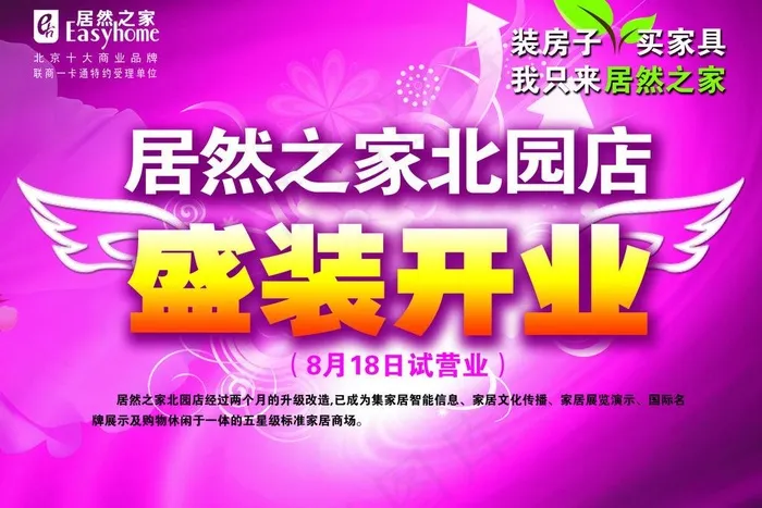 居然之家 盛装开业图片psd模版下载
