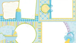 可爱相框矢量素材图片