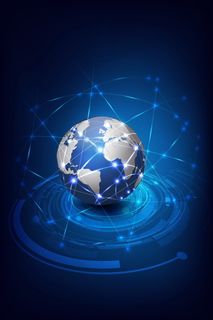 地球商务科技光线光效海报矢量背景素...