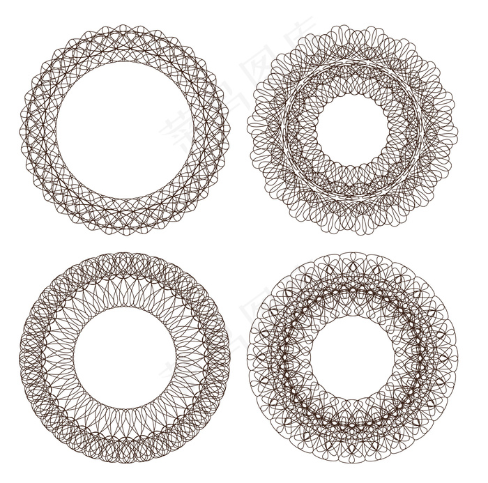 精美防伪花纹矢量图2