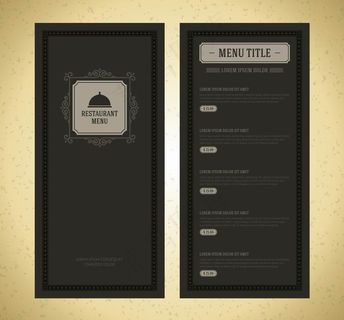 西餐菜单封面图片