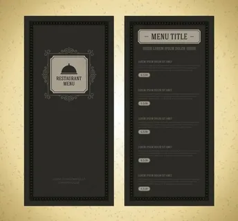 西餐菜单封面图片