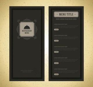 西餐菜单封面图片