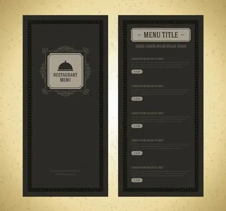 西餐菜单封面图片