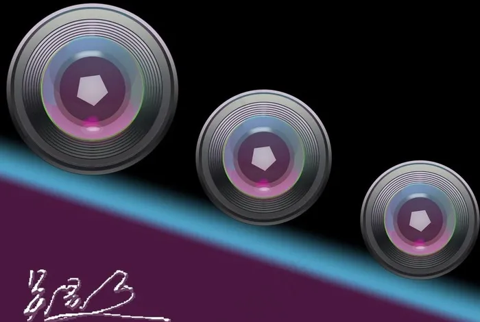 单反相机的镜头图片psd模版下载