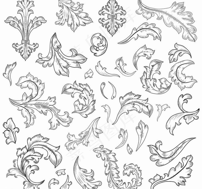 欧式花纹图片