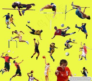 体育运动员PSD素材