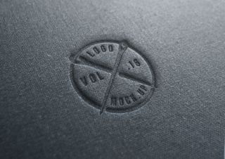 纺织亚麻标志logo展示样机