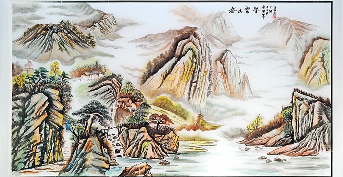 山水风景画图片