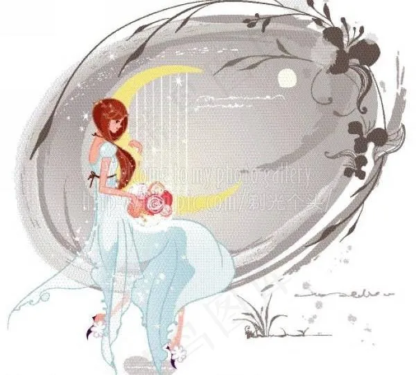 月亮琴图片eps,ai矢量模版下载