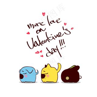 印花矢量图 可爱卡通 动物 猫 兔...