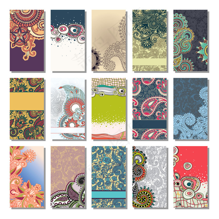 古典民族花纹卡片