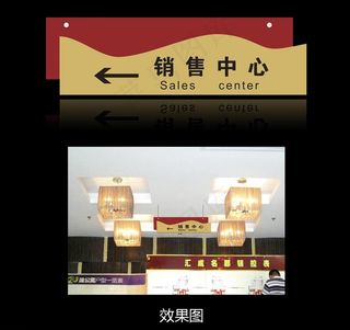 营销中心导视吊牌图片