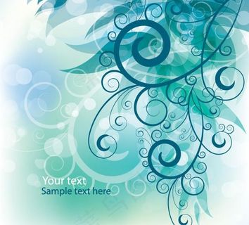 华丽花纹背景矢量素材