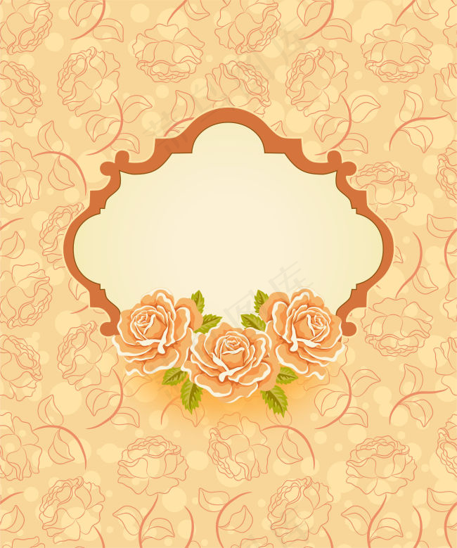 温馨玫瑰花底纹