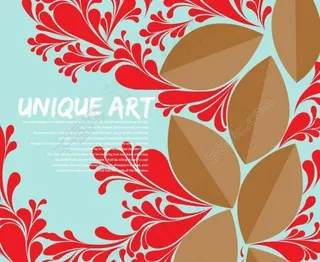 手绘儿童树叶花纹 底纹图片