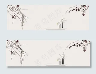 秋季女装淘宝天猫首页宽屏海报背景素...