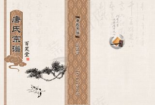 唐氏宗族家谱封面psd素材