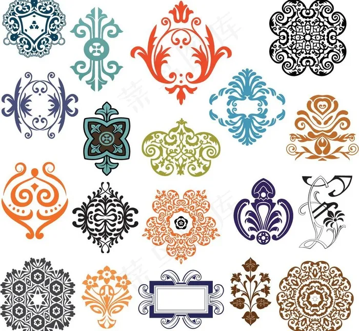 欧式花纹矢量素材图片ai矢量模版下载