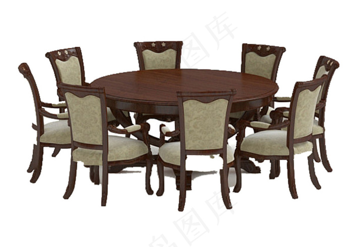 餐桌模型模板下载