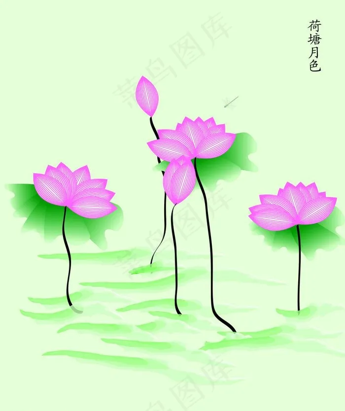 荷塘月色移门图