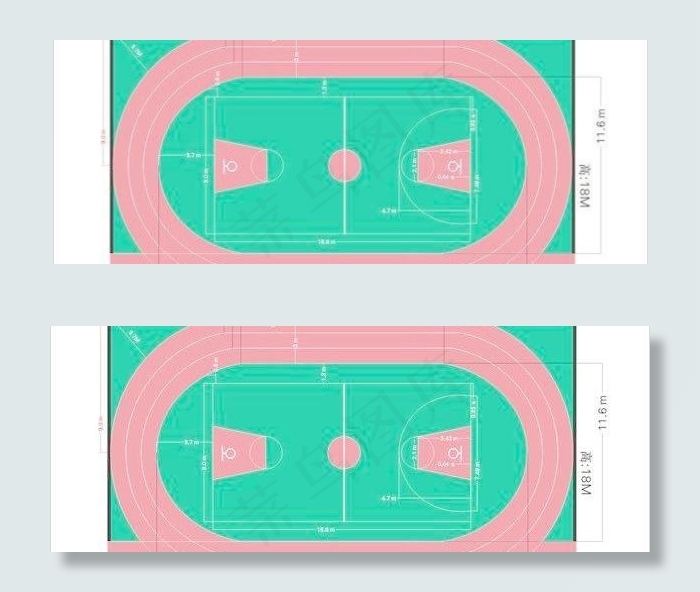 学校跑道图片cdr矢量模版下载