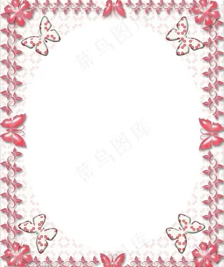 淡粉花边相框图片