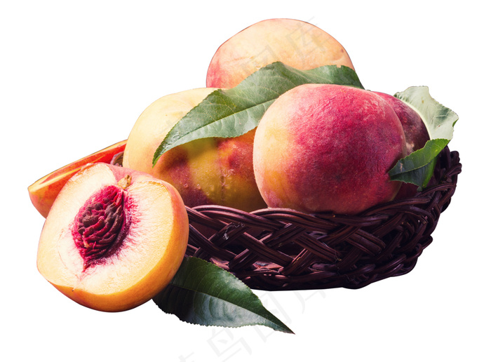 精细免扣PSD水果桃子素材画面