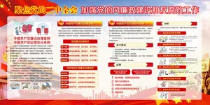 2018十九大二中全会反腐倡廉展板