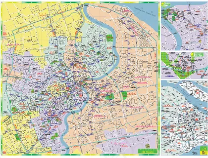 超级详细的矢量上海地图(街道标志建... 超级详细的矢量上海地图(街道标志建...
