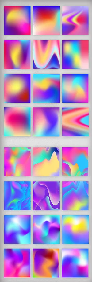 彩色梦幻镭射渐变炫酷背景素材