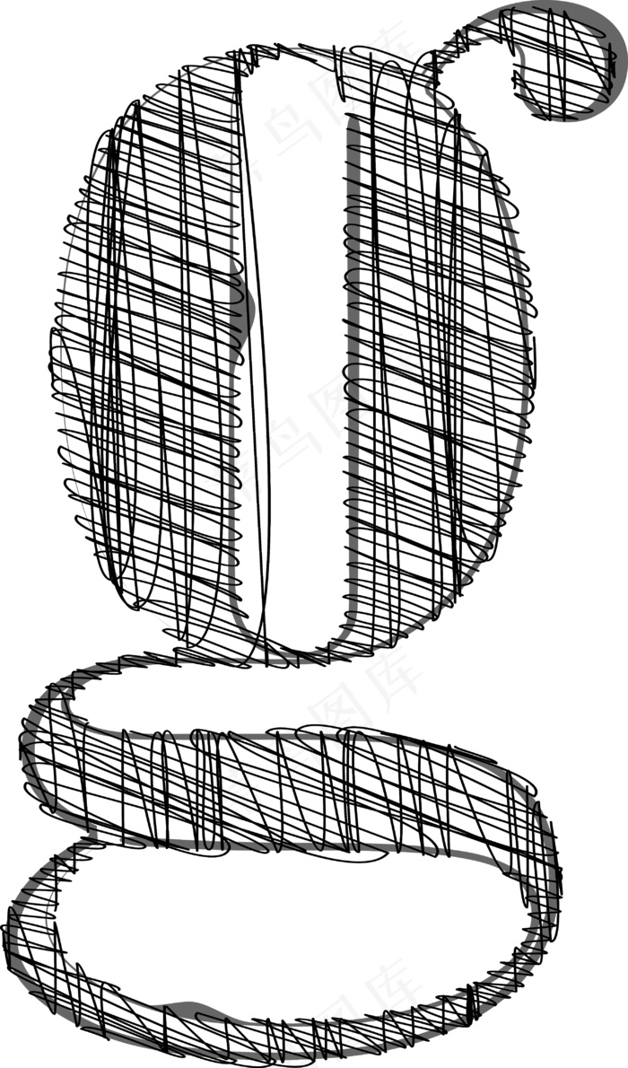 手绘字体插图eps,ai矢量模版下载