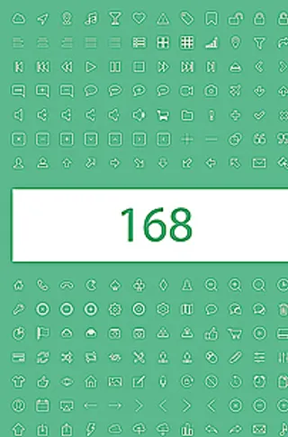 168个线性网页小图标图片