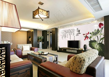 爱莲说电视背景墙 客厅图片