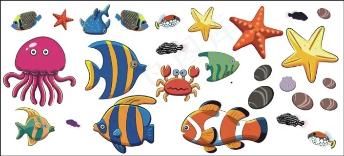 矢量鱼类素材免费下载